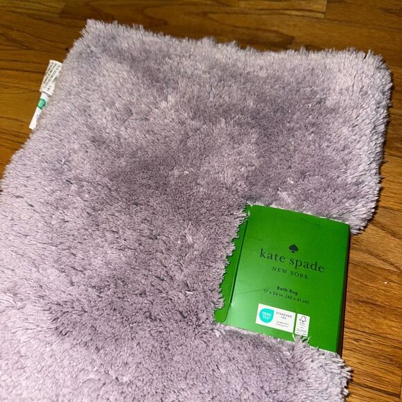Kate Spade Bathroom Rug Fuzzy Dusty Purple 17x24” NWT - Picture 2 of 5